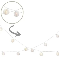 LED Papier Strang Kugel weiß