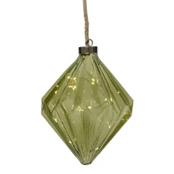 LED Weihnachtskristall Grün mit Timer