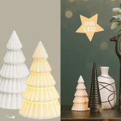 Leuchtender Tannenbaum 12 cm weiß