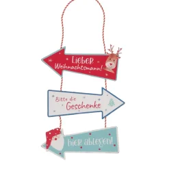 Metallschild Weihnachten bunt