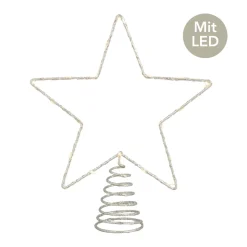 Micro LED Baumspitze Star silberfarben