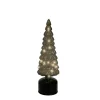 Micro LED drehender Tannenbaum H 34 cm grün