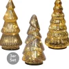 Micro LED Tannenbaum 3er Set goldfarben