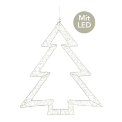 Micro LED Tannenbaum H 38 cm silberfarben
