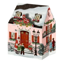 Miniadventskalender Happy Christmas House rosa