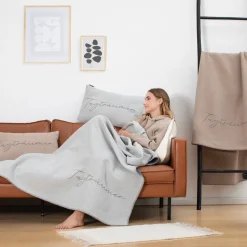 Nordic Baumwolldecke Tagträumer Grau