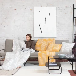 Nordic Überwurf Bögen Hellgrau