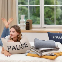 Nordic Kissenhülle Pause Naturfarben 40 x 60 cm