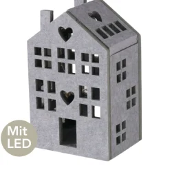 Nordic LED Lichthaus hellgrau