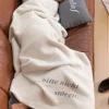 Nordic Wohndecke Bitte nicht stören Weiß
