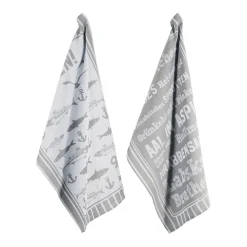 Pad Geschirrtuch Norddeutsche Heimat Grau 2er-Set