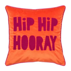 Pad Kissenhülle Hip Hip Hooray 45 x 45 cm orange