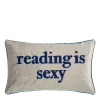 Pad Kissenhülle reading is sexy 50 x 30 cm hellgrau