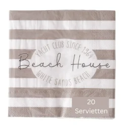 Papierservietten Beach House braun