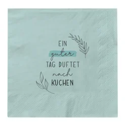 Papierservietten Ein guter Tag Blaugrün Groß