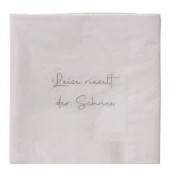 Papierservietten Leise rieselt der Schnee weiß