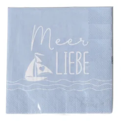 Papierservietten Meerliebe hellblau