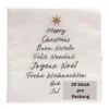 Papierservietten Merry Christmas weiß-schwarz