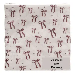 Papierservietten Schleifen weiß