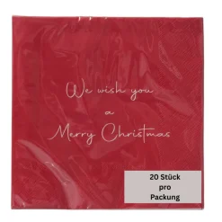 Papierservietten We wish you a Merry Christmas rot
