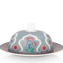 Pip Studio Butterschale Flower Festival hellblau