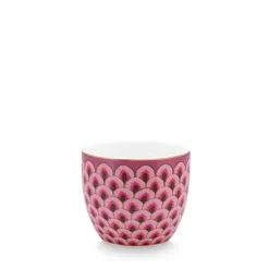 Pip Studio Eierbecher Flower Festival Muscheloptik Dunkelrosa