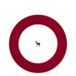 Pip Studio Frühstücksteller Love Birds Hirsch dunkelrot 21 cm