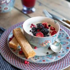 Pip Studio Frühstücksteller Flower Festival hellblau 21 cm