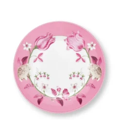 Pip Studio Frühstücksteller Jolie Tulpen rosa 23 cm