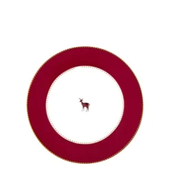 Pip Studio Gebäckteller Love Birds Hirsch dunkelrot 17 cm