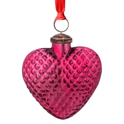 Pip Studio Glas Ornament Herz pink