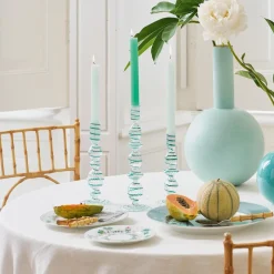 Pip Studio Kerzenhalter Glas gedreht hellblau 20 cm