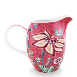 Pip Studio Krug Flower Festival Dunkelrosa Groß