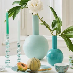 Pip Studio Metall Vase matt hellblau 42 cm