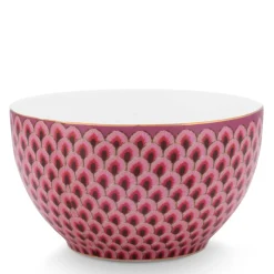 Pip Studio Schale Flower Festival Muscheloptik Dunkelrosa 9,5 cm