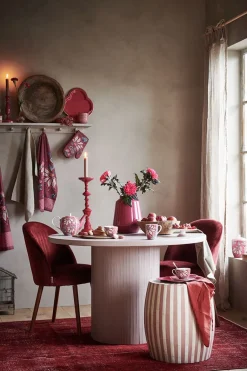 Pip Studio Schale Flower Festival Muscheloptik Dunkelrosa 9,5 cm