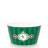 Pip Studio Schale Love Birds Streifen grün 15 cm