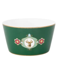 Pip Studio Schale Love Birds Medaillon Hirsch dunkelgrün 15 cm