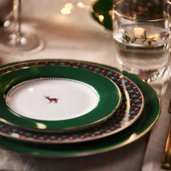 Pip Studio Speiseteller Love Birds dunkelgrün 26,5 cm