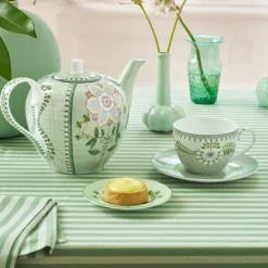 Pip Studio Tasse & Untertasse Lily & Lotus gemustert hellgrün