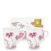 Pip Studio Tasse Jolie Punkte 2er-Set goldfarben rosa groß