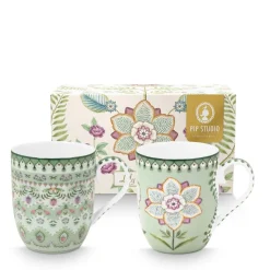 Pip Studio Tasse Lily & Lotus 2er-Set hellgrün klein