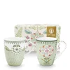 Pip Studio Tasse Lily & Lotus 2er-Set hellgrün groß