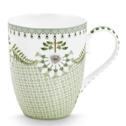Pip Studio Tasse Lily & Lotus gemustert hellgrün groß