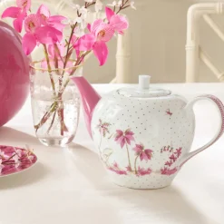 Pip Studio Teekanne Jolie Punkte goldfarben rosa 1600 ml