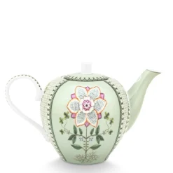 Pip Studio Teekanne Lily & Lotus gemustert hellgrün 1600 ml