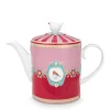 Pip Studio Teekanne Love Birds Medaillon rot
