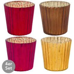 Pip Studio Teelichthalter Glas 4er Set klein