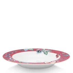 Pip Studio Tiefer Teller Flower Festival Dunkelrosa 21,5 cm