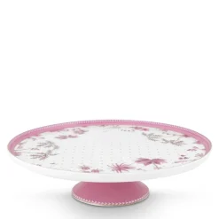 Pip Studio Tortenplatte Jolie Punkte goldfarben rosa klein